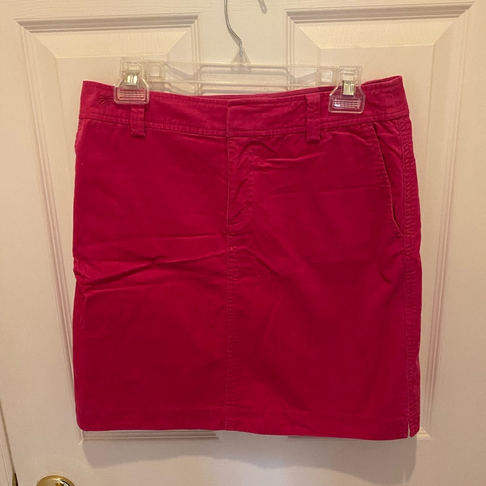 Lilly Pulitzer corduroy hot pink skirt